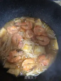 Make Tofu burns shrimp step 5