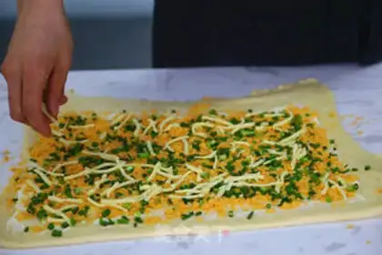 Make Meat pine toast step 10
