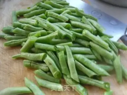 Make Scrambled beans step 1