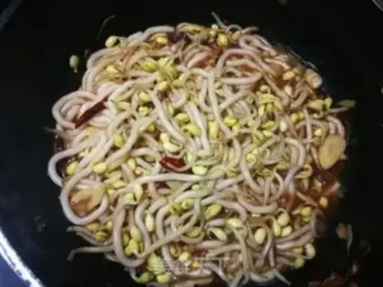 Make Soybean sprouts and potatoes step 9