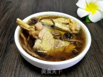 Make Tea mushroom chicken soup step 9