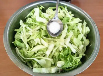 Make Cold cabbage step 1