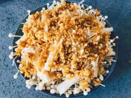 Make Garlic golden mushrooms step 7