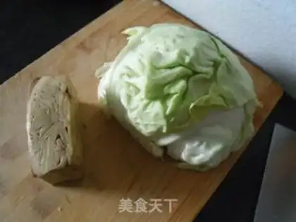 Make Round cabbage and tofu dry step 0