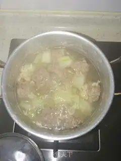 Make Pork shrimp, meatball soup step 8