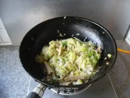 Make Round cabbage and tofu dry step 10