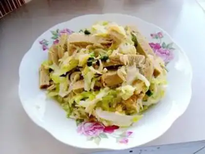 Make Round cabbage and tofu dry step 11