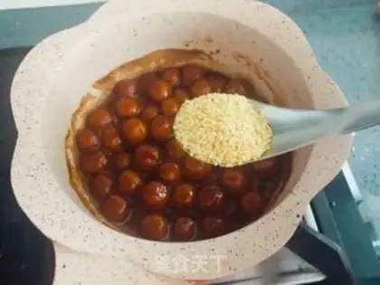 Make Red sugar rice balls step 8