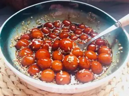 Make Red sugar rice balls step 9