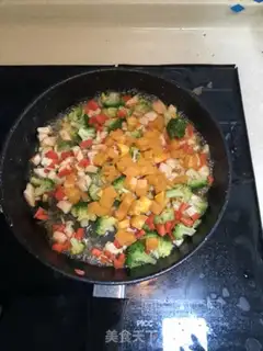 Make Chicken has three vegetables step 3