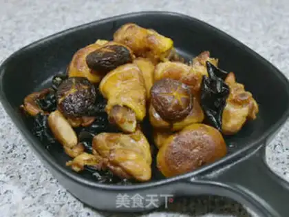 Make Double mushroom dry chicken step 9