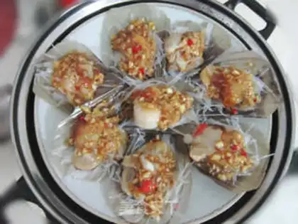 Make Garlic fan steam tape step 5