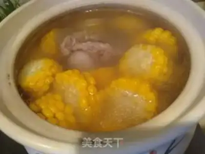 Make Carrot corn drum bone soup step 1