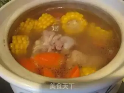 Make Carrot corn drum bone soup step 2