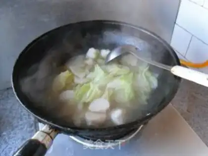 Make Fishball cabbage step 9