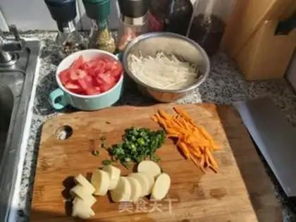Make Tofu soup step 0