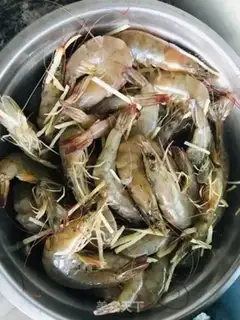 Make Three shrimp step 0