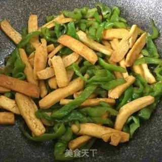 Make Cream pepper fried beans step 6