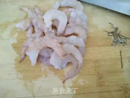 Make Shrimp tofu step 1