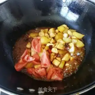 Make Potato tomatoes for chicken chest step 4