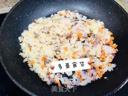 Make Gold beef fried rice step 6