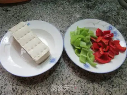Make Cream pepper fried tofu step 0