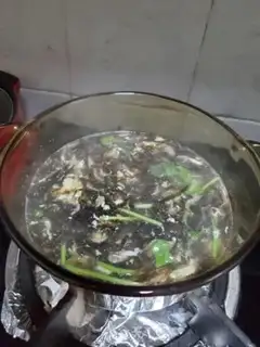 Make Shrimp-skin veggie egg soup step 5