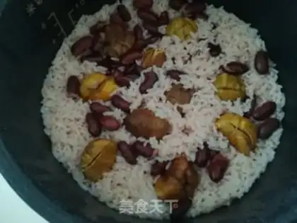 Make Red bean chestnut rice step 5