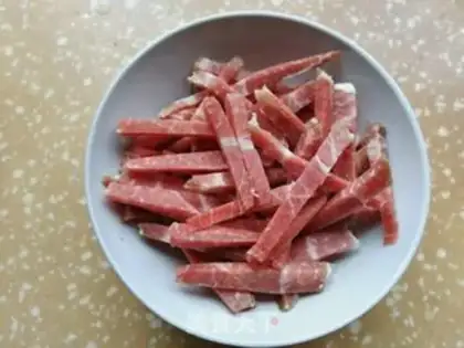 Make Sword bean fried meat step 0