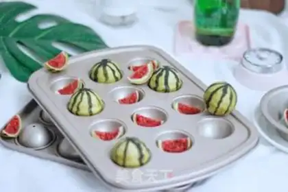 Make Little watermelon bread step 13