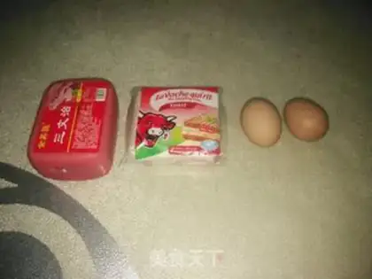 Make Cheese and ham toast step 1