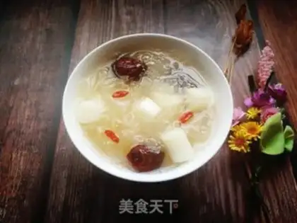 Make The silver ear soup of the red date mountain step 8