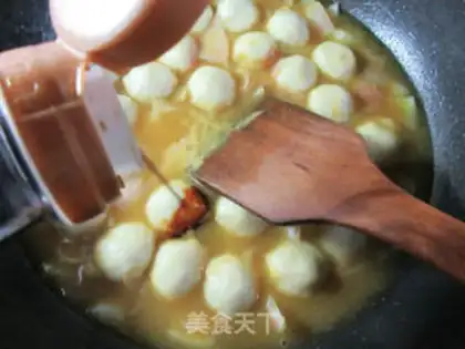 Make Curry fishballs step 5