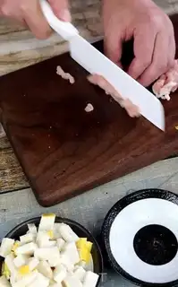Make Fish cake and rice step 2
