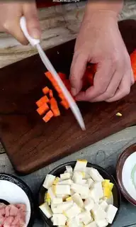 Make Fish cake and rice step 3