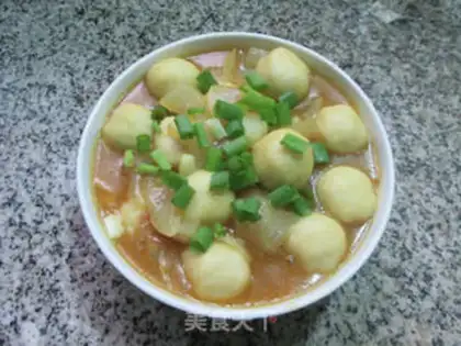 Make Curry fishballs step 7