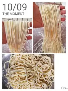Make Boiling a handmade carrot egg noodles step 1