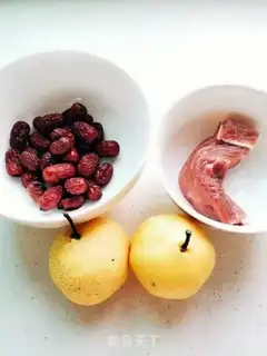 Make Red dates and pears step 0