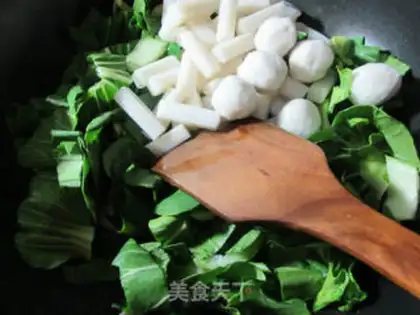 Make Fishball veggies step 2