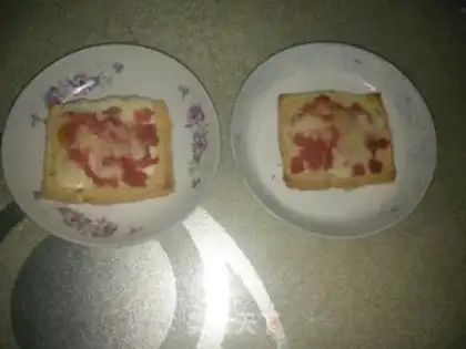 Make Cheese egg ham toast step 6