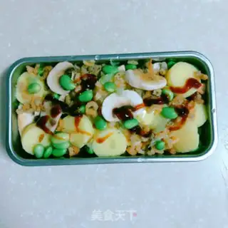 Make Soybeans, mushrooms, tofu step 6