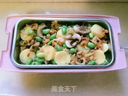 Make Soybeans, mushrooms, tofu step 9