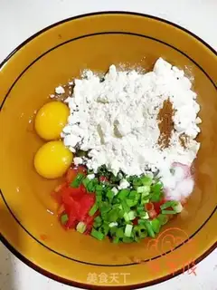 Make Tomato eggcakes step 1