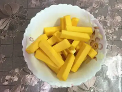 Make Salted egg pumpkin step 1