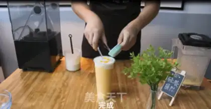 Make Milk cap tea. Mango velvet step 9