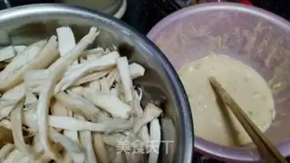Make Fried almond mushrooms step 2