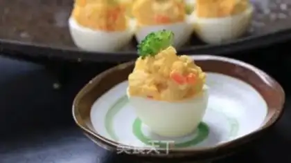 Make Fish cake and salad eggs step 9