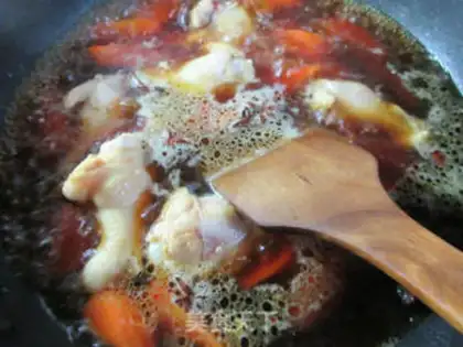 Make Carrot, chicken wings step 7