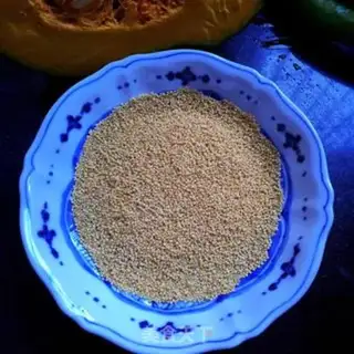 Make Red-tree pumpkin rice soup step 1