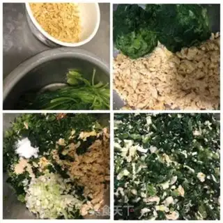 Make Spinach egg dumplings step 2